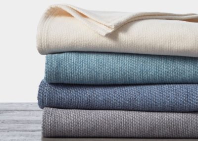 Cotton-Wool Blend Throw Blanket